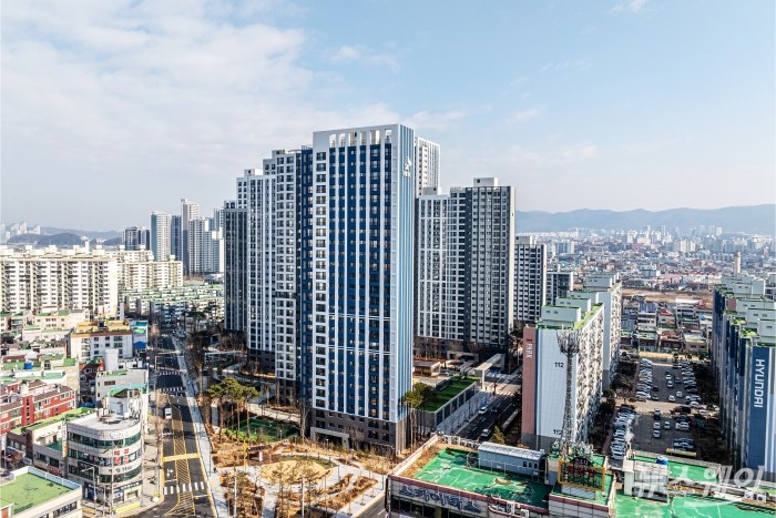 상공에서 바라본 대전 중촌 SK뷰 전경. 사진=SK에코플랜트