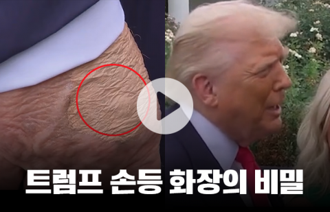 트럼프 손등 화장의 비밀