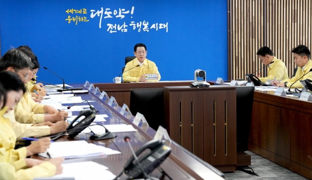 김영록 지사, 호우 대응·피해 복구에 행정력 총동원 당부