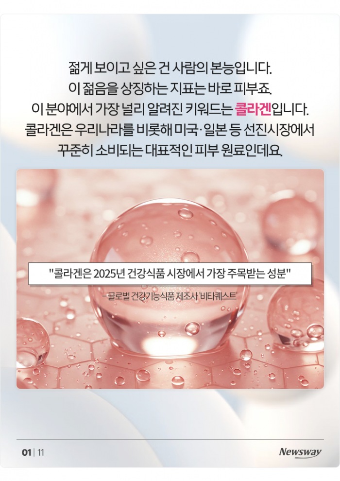 이제는 먹는 피부 관리의 시대! '15초에 1개씩 팔리는' 이 콜라겐 브랜드 기사의 사진