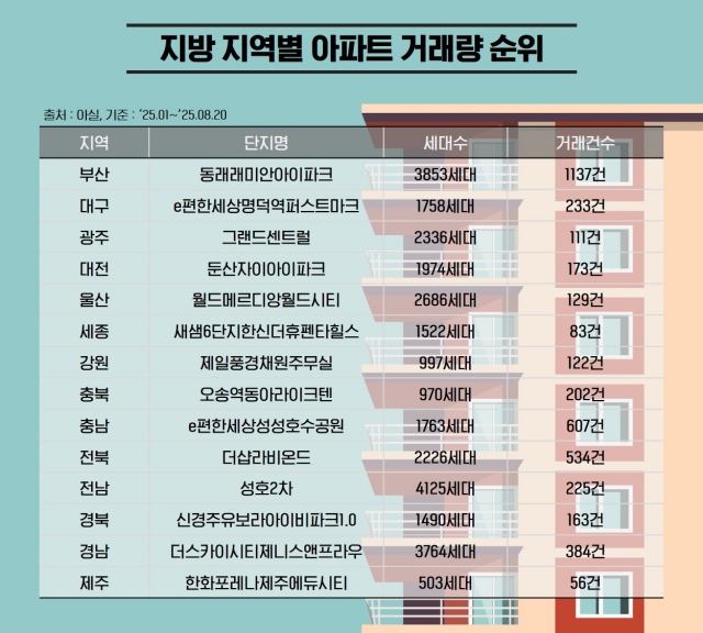 부동산 경기 침체 속 지방 대단지 약진..."지방도 똘똘한 한 채 선호"