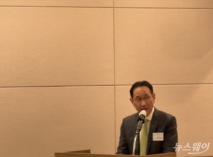 김태우 하나자산운용 대표가 27일 오전 서울 여의도 전경련회관에서 진행된 '1Q 샤오미 밸류체인 액티브 ETF 신규 상장 간담회'에서 발언하고 있다.