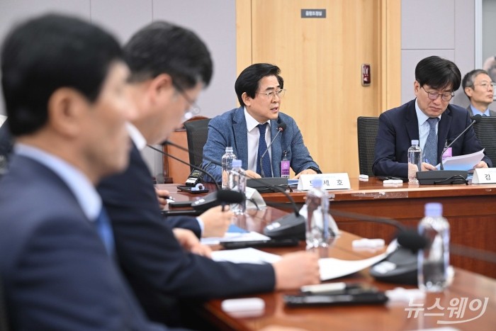 도세호 SPC 대표이사가 8일 오전 서울 여의도 국회의원회관에서 열린 SPC 안전보건 체계 개편 대국회 보고회에서 발언을 하고 있다. 사진=강민석 기자 kms@newsway.co.kr