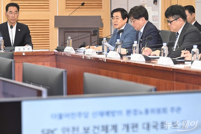 도세호 SPC 대표이사가 8일 오전 서울 여의도 국회의원회관에서 열린 SPC 안전보건 체계 개편 대국회 보고회에서 발언을 하고 있다. 사진=강민석 기자 kms@newsway.co.kr