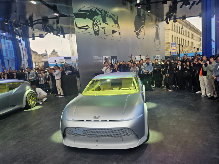 현대차가 9일 개막한 IAA 2025에서 '콘셉트 쓰리(Concept THREE)'를 최초 공개했다. 사진=김다정 기자