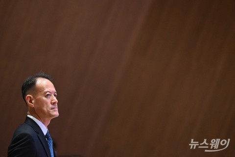 '통상질서 변화 속 주요산업 신용위험 점검 세미나' 참석한 안영복 NICE신용평가 대표