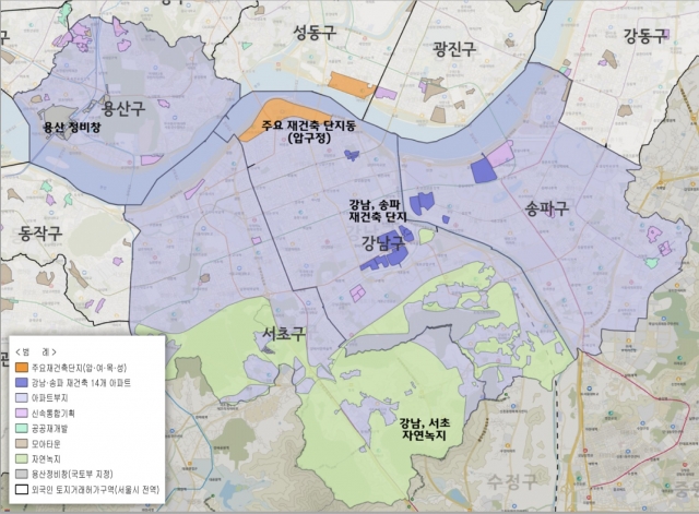 서울시, 강남3구·용산구 토지거래허가구역 1년 3개월 연장
