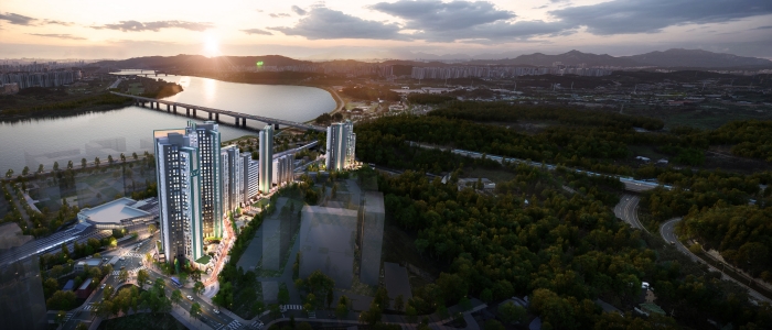 남양주 덕소4구역 재개발 조감도(사진=계룡건설 제공)
