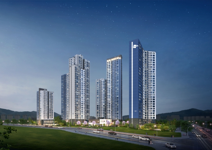 '두산위브 더센트럴 도화' 투시도. 사진=두산건설