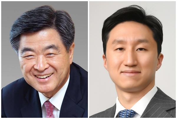 권오갑 HD현대 회장(왼쪽)과 정기선 수석부회장. 사진=HD현대 제공