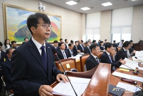 국감 업무보고하는 최영근 한국공정거래조정원장