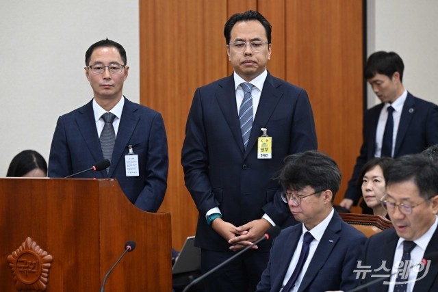나란히 국감 출석한 김범석 우아한형제들 대표·김명규 쿠팡이츠 대표