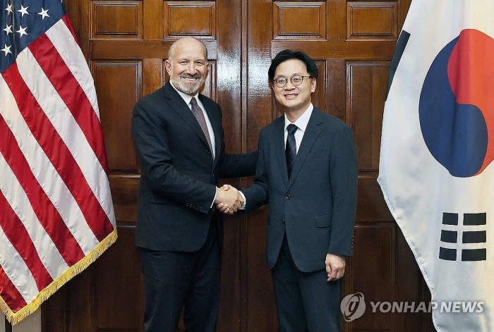 김정관 장관, 미국 상무부 장관과 면담. 사진=산업통상자원부 제공(연합뉴스)