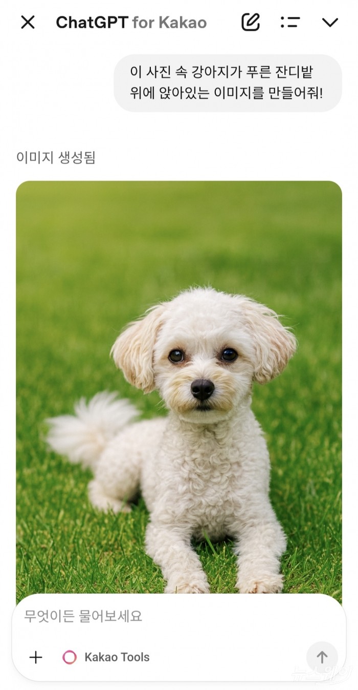 챗GPT 포 카카오로 이미지를 생성한 모습. 사진=카카오톡 캡처