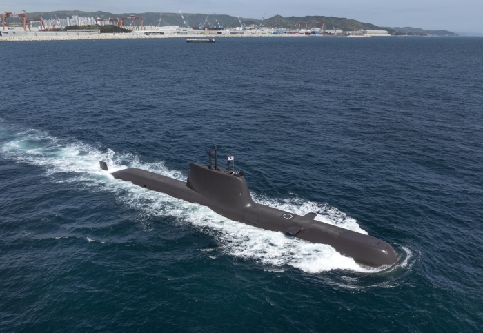 HD현대중공업이 건조해 2016년 대한민국 해군에 인도한 장보고-Ⅱ(214급) 잠수함 '윤봉길함'의 시운전 모습. 사진=HD현대중공업 제공