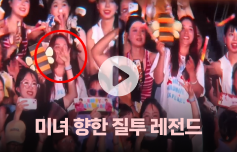 콘서트장 앞줄 관객의 황당한 훼방···미녀 향한 질투?