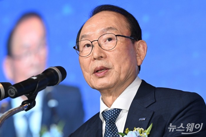 최운열 한국공인회계사회장이 31일 오후 서울 여의도 FKI타워에서 열린 회계의 날 기념식에서 축사를 하고 있다. 사진=강민석 기자 kms@newsway.co.kr