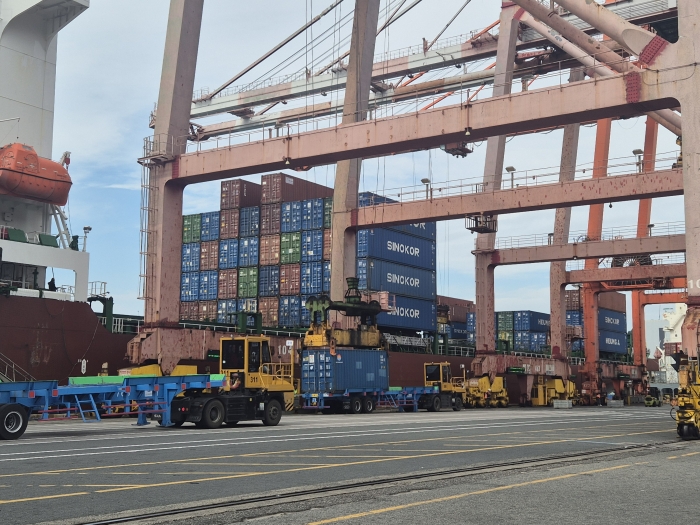 부산 신선대감만터미널(BPT). 사진=부산항만공사 제공