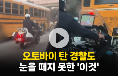 오토바이 탄 경찰도 눈을 떼지 못한 '이것'