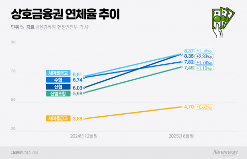 금융당국 &quot;연체율 낮춰라&quot; 직격···상호금융, 연말 '발등에 불'