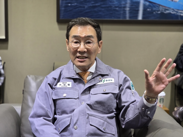 유상철 HJ중공업 대표. 사진=해운기자협회 제공