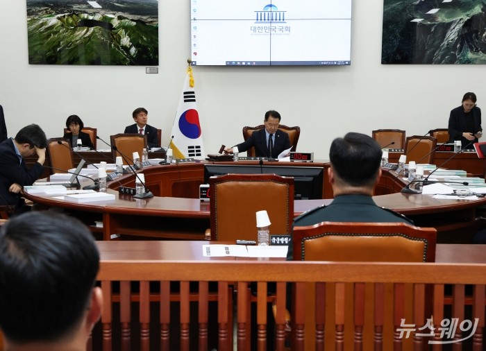 국군방첩사령부에 대한 2025년도 국정감사가 5일 오후 서울 여의도 국회 정보위원회에서 열리고 있다. 사진=국회사진기자단