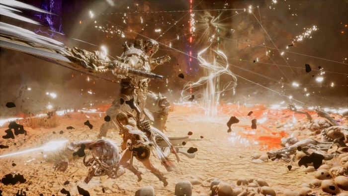 가장 강력한 '타락한 도미니온' 전투 장면. 사진=넷마블 제공