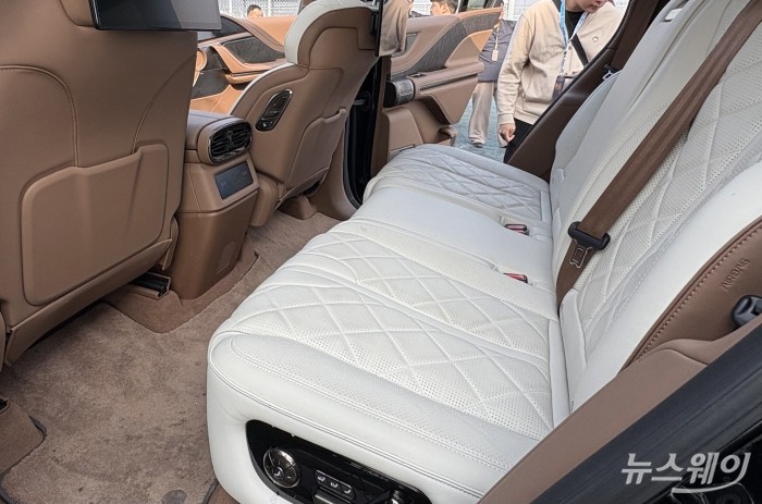 수상 주행 후 차량 내부 모습. 사진=황예인 기자