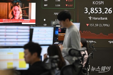 AI 버블론 확산 직격탄···급락 맞은 코스피 3850대 밀려나