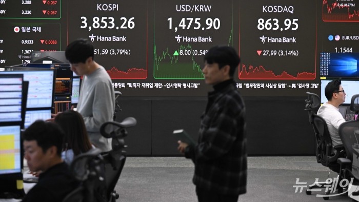 지난 21일 오후 서울 중구 하나은행 딜링룸 전경. 사진=강민석 기자 kms@newsway.co.kr