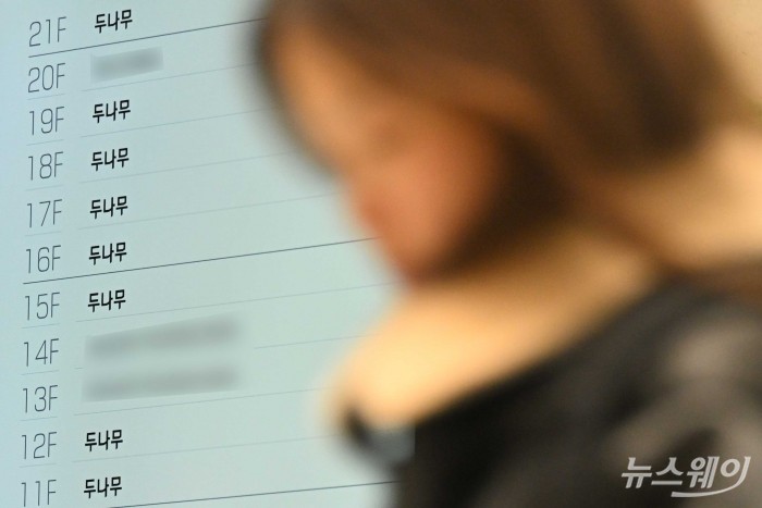 가상자산 거래소 업비트에서 보유하던 암호화폐 24종이 탈취된 27일 오후 서울 강남구 업비트 본사에 자사층 안내문이 보이고 있다. 이번 해킹 사고는 공교롭게도 업비트 운영사 두나무와 네이버파이낸셜이 합병 관련 기자간담회를 연 당일에 발생했다. 업비트는 애초 피해 규모를 약 540억원으로 밝혔다가 같은 날 오후 3시39분 해킹 발생 시점인 오전 4시42분 기준 시세를 반영해 445억원으로 정정했으며, 공격 탐지 후 공지까지 약 8시간이 소요되면서 '늑장 공지' 논란이 일고 있다. 사진=강민석 기자 kms@newsway.co.kr