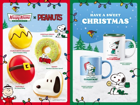 크리스피도넛, 크리스마스 맞아 '스누피'와 손잡고 도넛 4종 출시