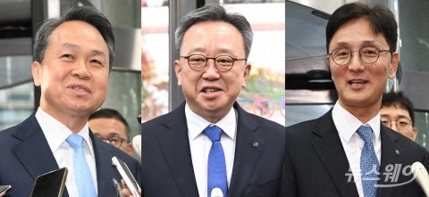 진옥동·정상혁·이선훈에 베일 속 1인까지···신한 회장 면접장 앞 풍경