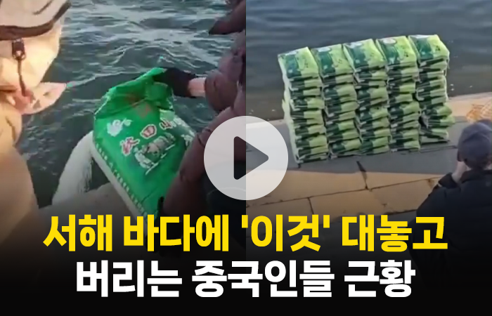 서해에 '이것' 대놓고 버리는 중국인들 근황 기사의 사진