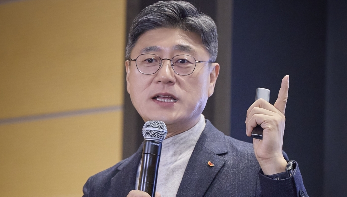 정재헌 SK텔레콤 CEO가 취임 첫 타운홀미팅에서 임직원들에게 다양한 메시지를 남겼다. 사진=SK텔레콤 제공