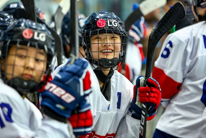 2026 IIHF 아시아챔피언십에 참가한 아이스하키 국가대표 선수들 모습 사진=LG 제공