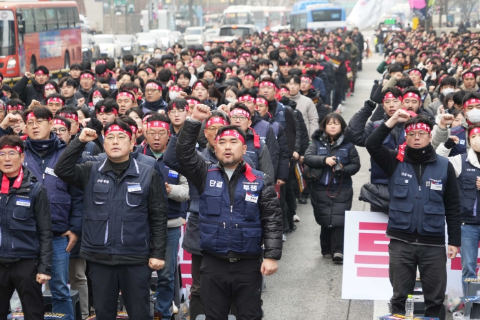 기업은행 노동조합 총파업 결의대회 (사진= 기업은행 노동조합)