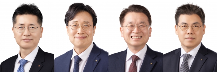 사진 왼쪽부터 김진섭 본부장, 이동훈 본부장, 서정화 본부장, 박희갑 준법감시인. 사진=수출입은행 제공