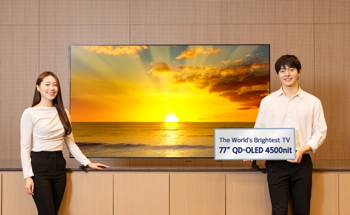 삼성디스플레이가 'CES 2026'에서 선보일 2026년형 TV용 77형 QD-OLED 사진=삼성디스플레이 제공