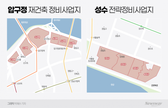 서울 재건축 최대 관심 성수1 '독주', 압구정 '셈법 혼전'