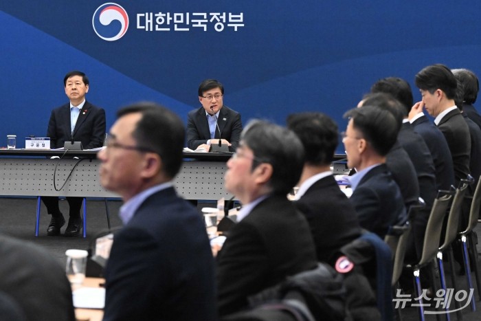 김성환 기후에너지환경부 장관이 28일 오후 서울 중구 대한상공회의소에서 열린 K-GX 민관합동추진단 출범식에서 모두발언을 하고 있다. 사진=강민석 기자 kms@newsway.co.kr