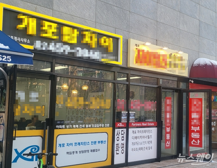 3일 강남구 개포동역 인근에 위치한 한 공인중개사사무소 모습. 사진=이재성 기자