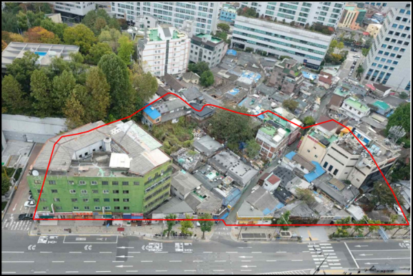 마포로5구역 제2지구 재개발정비사업 현장 전경