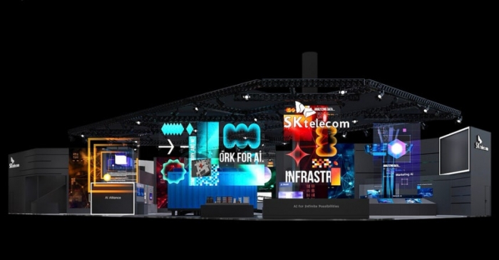 SK텔레콤 MWC26 전시관. 사진=SK텔레콤 제공