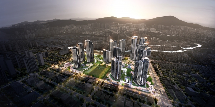 인천 부평동 일원에서 추진되는 '굴포천역 남측 도심 공공주택 복합사업' 조감도. 사진=HDC현대산업개발