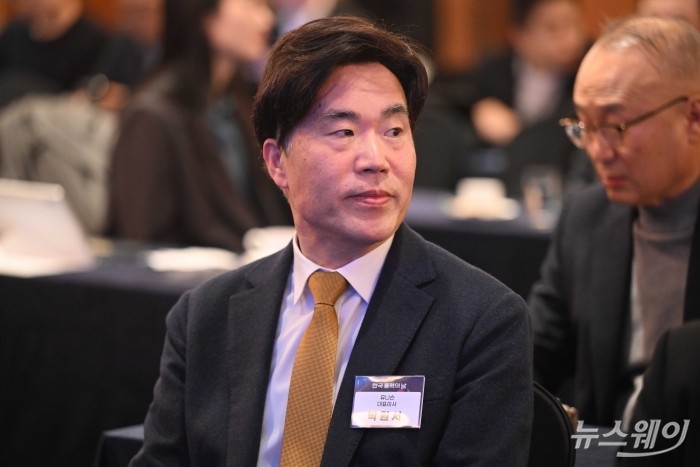 박원서 유니슨 대표가 27일 오후 서울 중구 롯데호텔에서 열린 제3회 한국풍력의 날에 참석해 자리하고 있다. 사진=강민석 기자 kms@newsway.co.kr