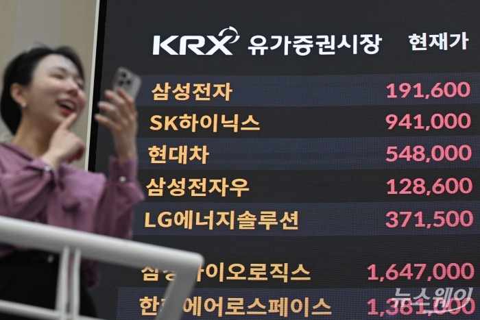 중동 전쟁 여파로 전날 급락했던 코스피는 지정학적 리스크 완화 조짐 속 저가 매수세가 유입되며 반등 강세를 보인 5일 오후 서울 여의도 한국거래소 현황판에 유가증권시장 종목 종가가 보이고 있다. 이날 코스피 지수는 전 거래일 대비 5583.90포인트(9.63%) 상승한 5583.90에 거래를 끝냈으며, 코스닥 지수도 전 거래일 대비 137.97포인트(14.10%) 오른 1116.41로 마감했다. 또한 반도체 투톱인 삼성전자와 SK하이닉스가 각각 11.27%, 10.84% 상승 마감했다. 사진=강민석 기자 kms@newsway.co.kr