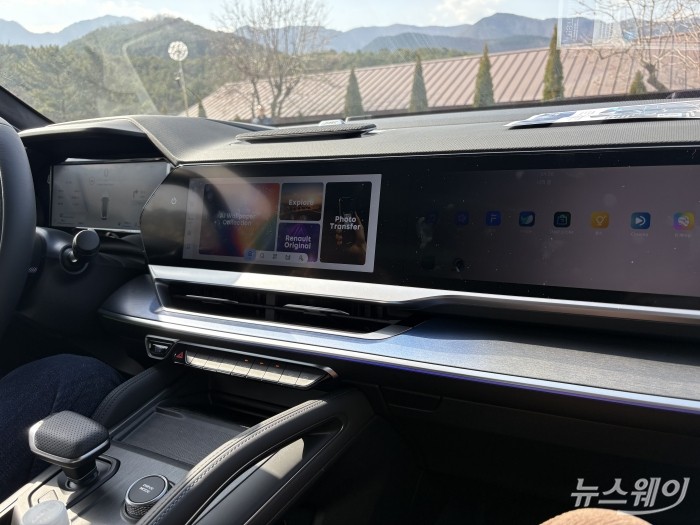 르노코리아의 오로라 프로젝트 두 번째 모델인 '필랑트' 내부. 사진=황예인 기자