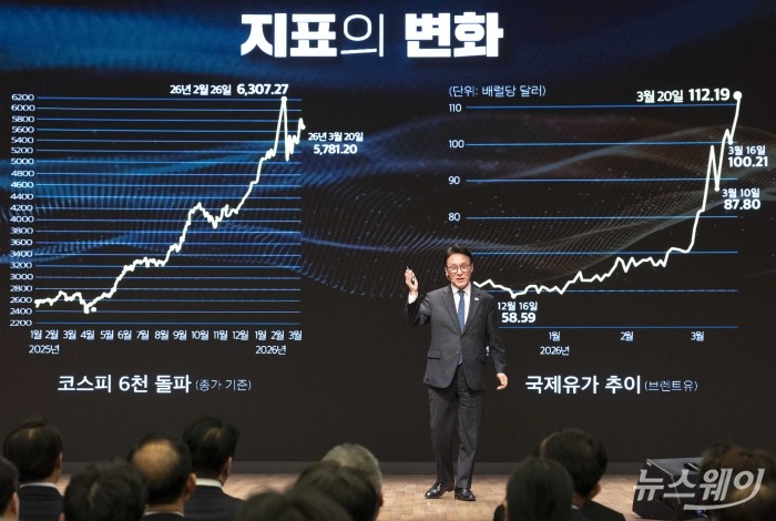 김민석 국무총리가 23일 오후 서울 중구 대한상공회의소에서 열린 K-국정설명회에서 특별강연을 하고 있다. 사진=강민석 기자 kms@newsway.co.kr