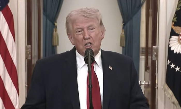 사진=도널드 트럼프 미국 대통령 대국민 연설 방송 화면 캡쳐